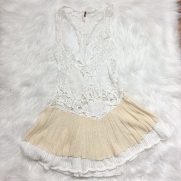 Free People Tops - Free People crochet racerback layered Size S